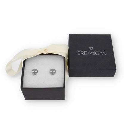 Pendiente Alienígena en Plata de Ley 925 y baño Oro 18k