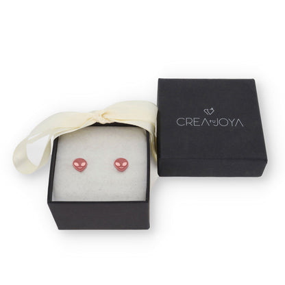 Pendiente Alienígena en Plata de Ley 925 y baño Oro 18k