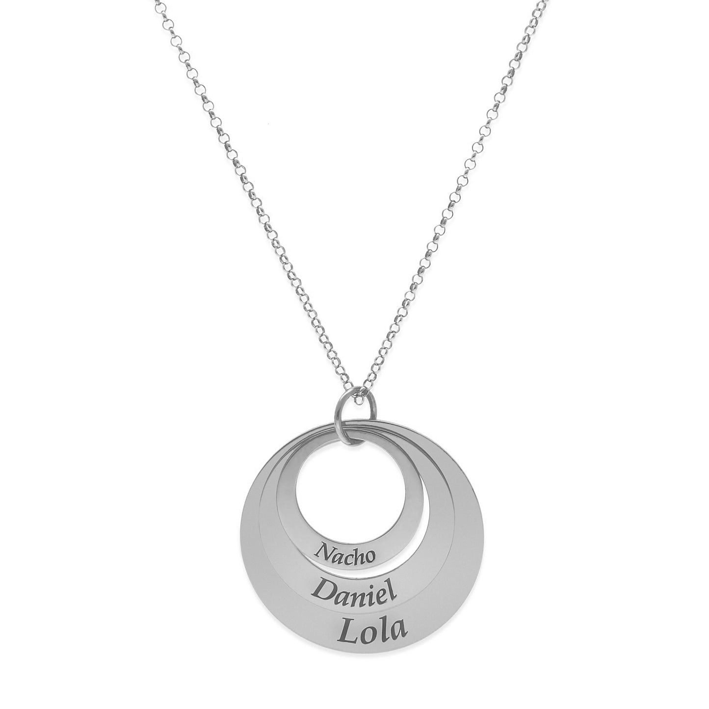 Colgante Triple Aro en Plata de Ley 925