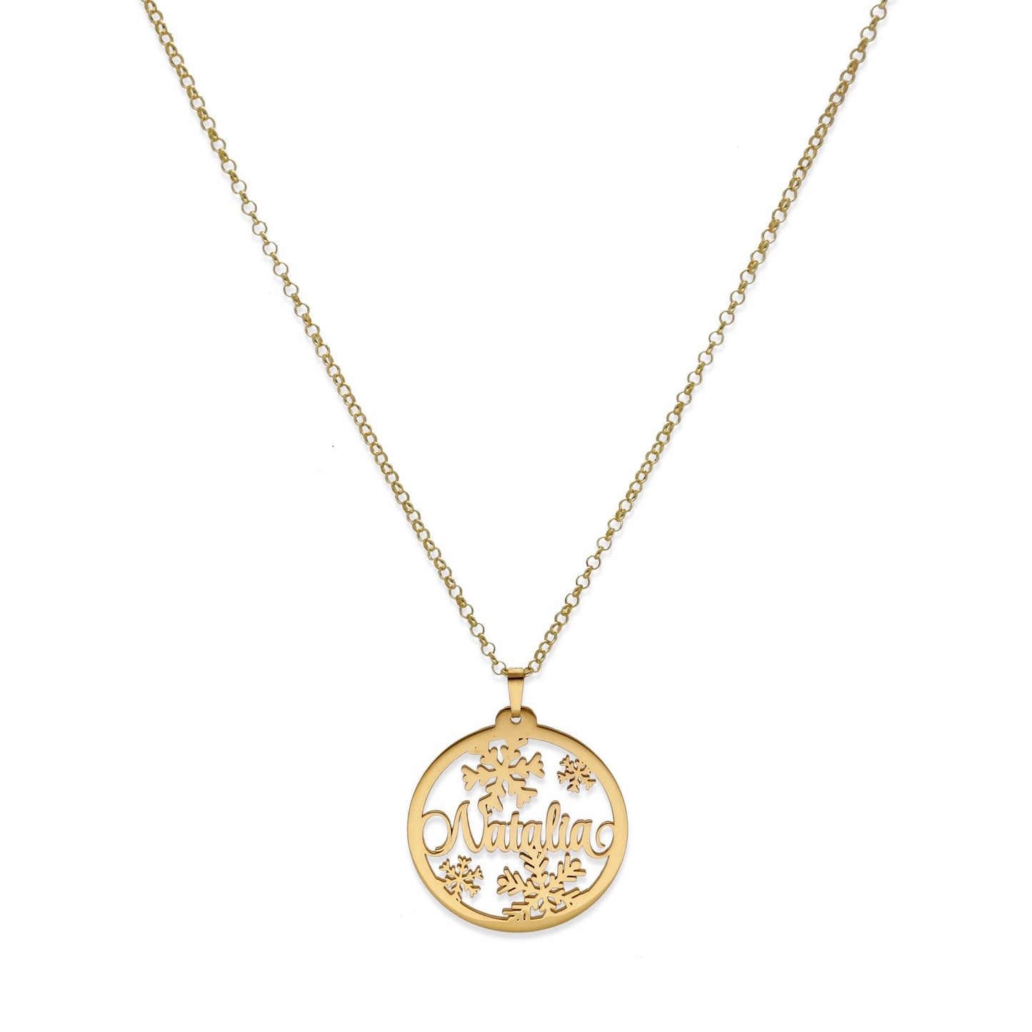 Colgante Bola de Navidad en Plata de Ley 925 y baño Oro 18k