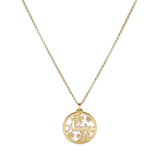 Colgante Bola de Navidad en Plata de Ley 925 y baño Oro 18k