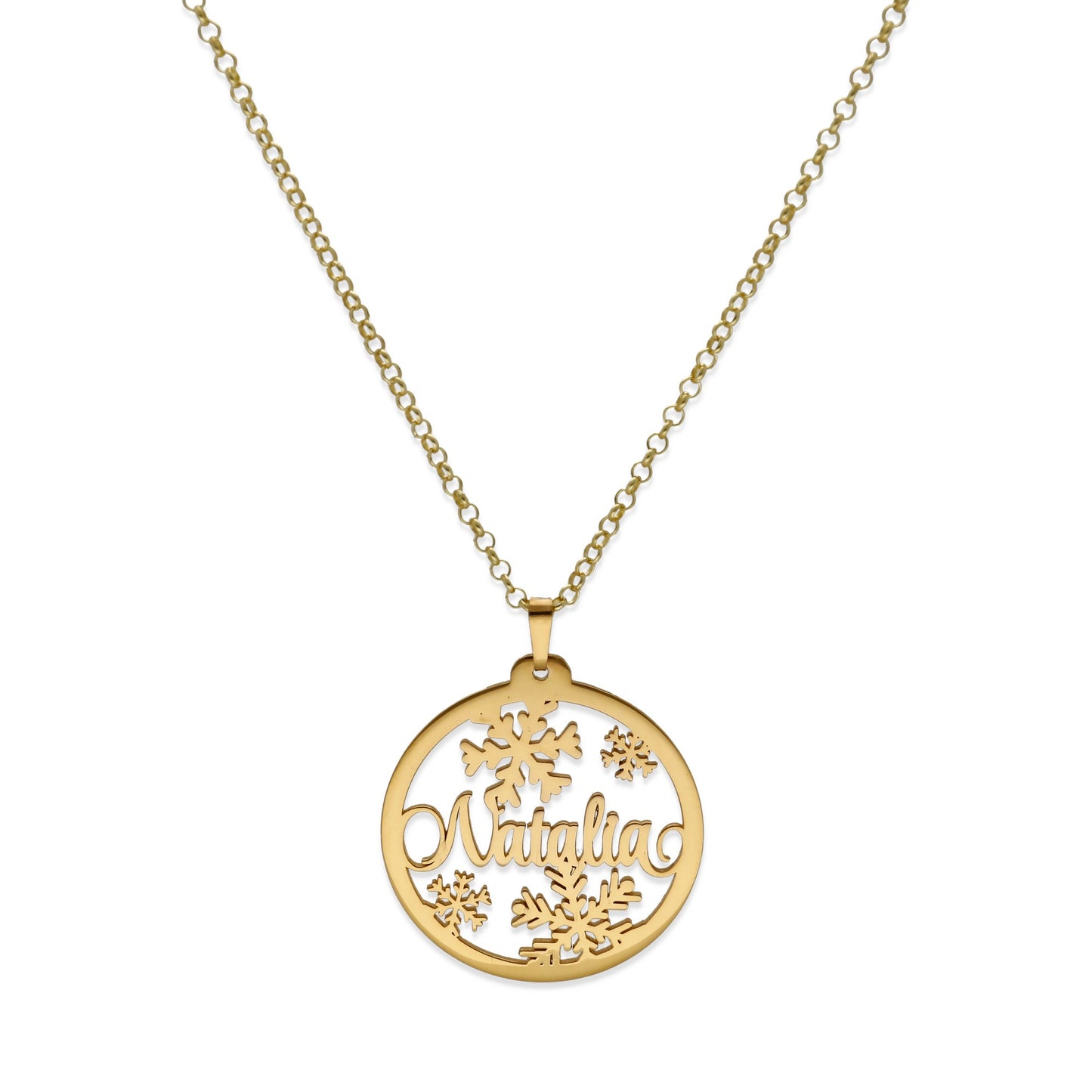 Colgante Bola de Navidad en Plata de Ley 925 y baño Oro 18k