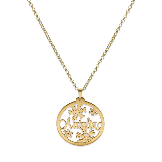 Colgante Bola de Navidad en Plata de Ley 925 y baño Oro 18k