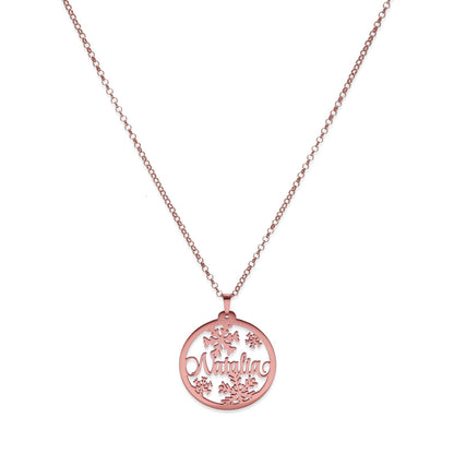 Colgante Bola de Navidad en Plata de Ley 925 y baño Oro 18k