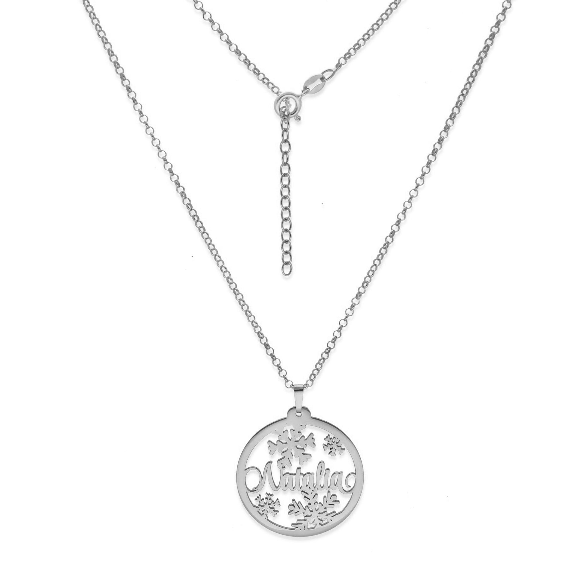 Colgante Bola de Navidad en Plata de Ley 925 y baño Oro rosa 18k