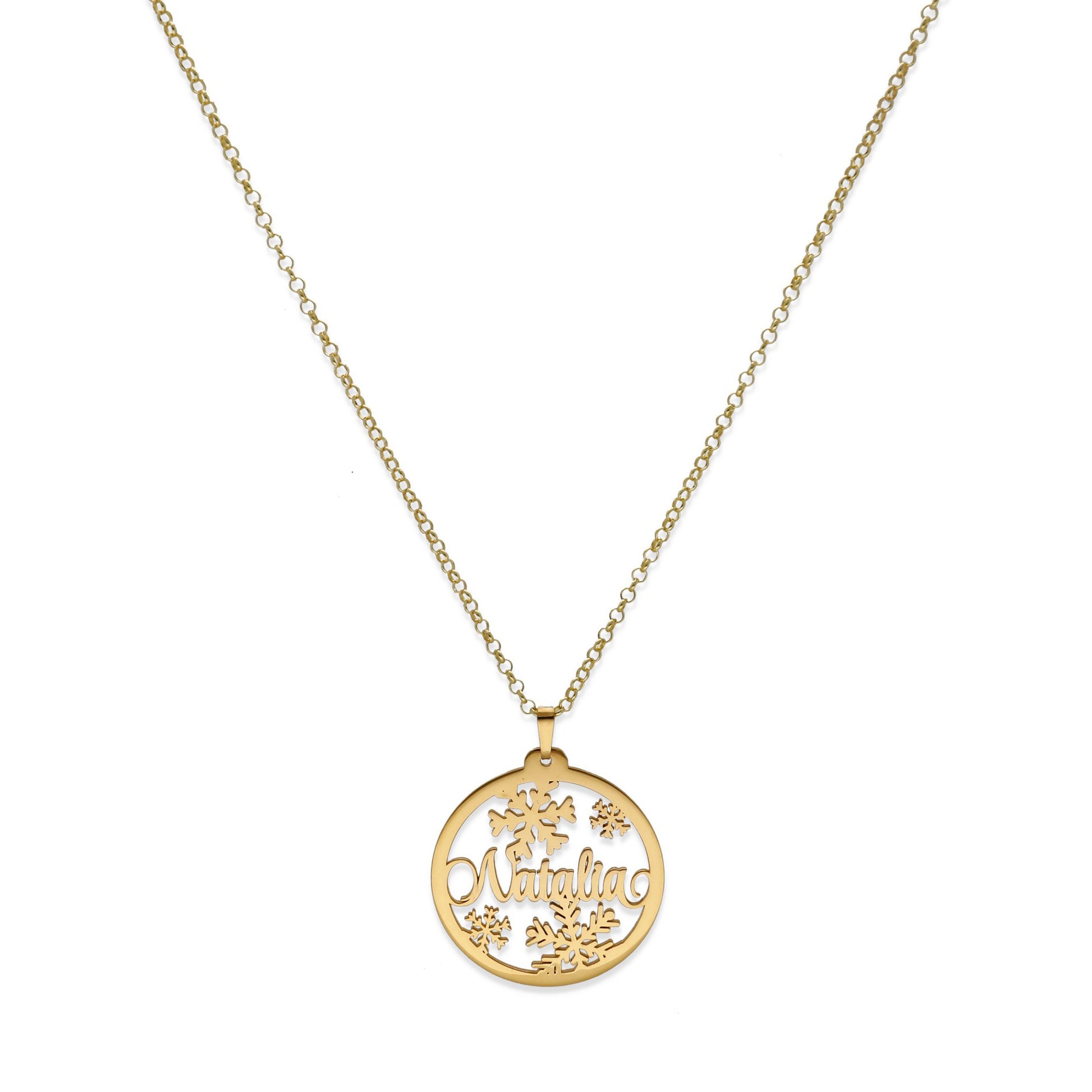 Colgante Bola de Navidad en Plata de Ley 925 y baño Oro rosa 18k