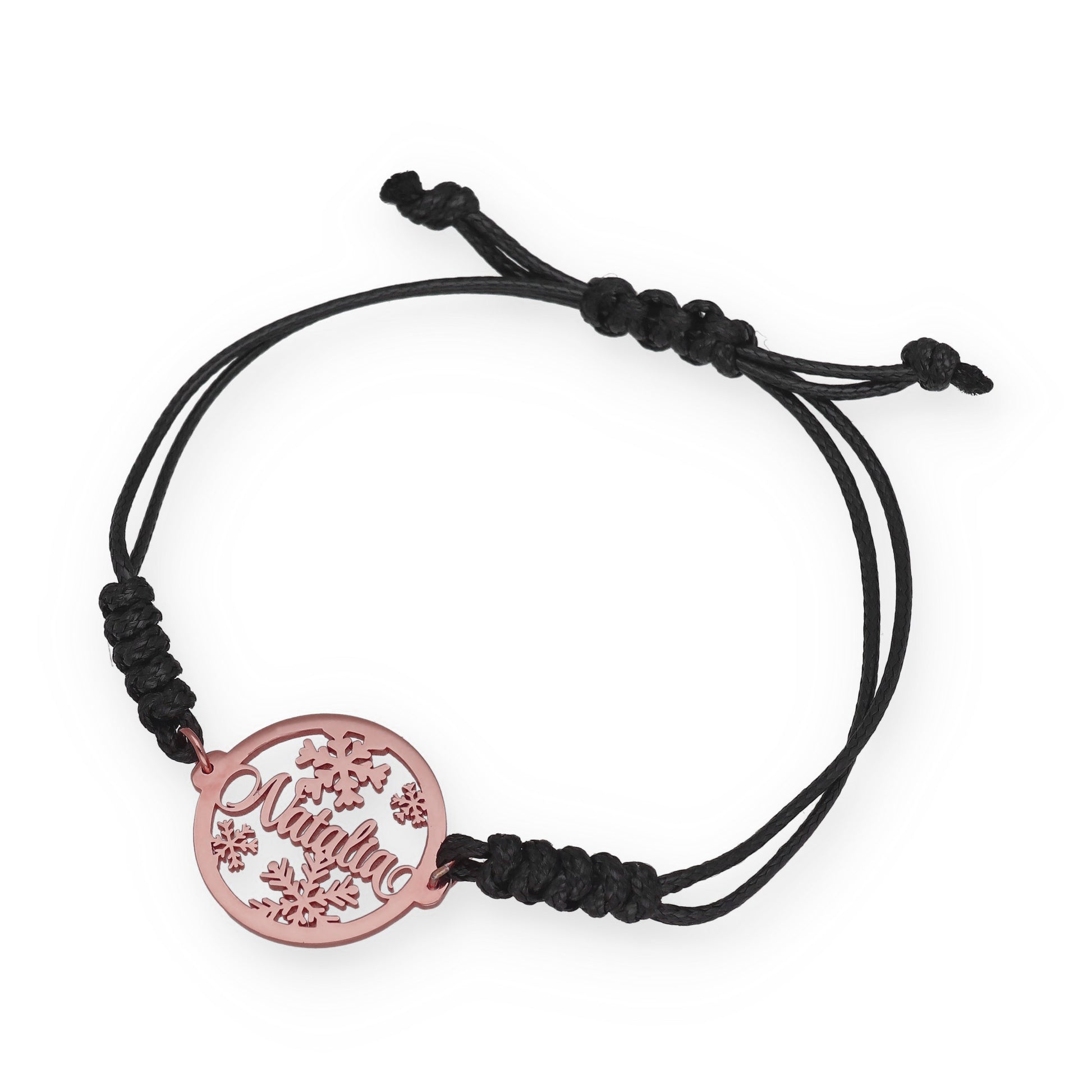 Pulsera Bola Navidad Macramé en Plata de Ley 925