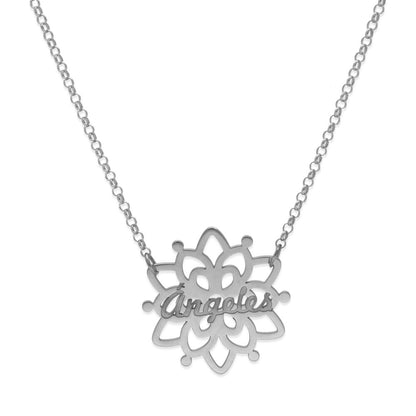 Colgante Copo de Nieve en Plata de Ley 925 y baño Oro 18k