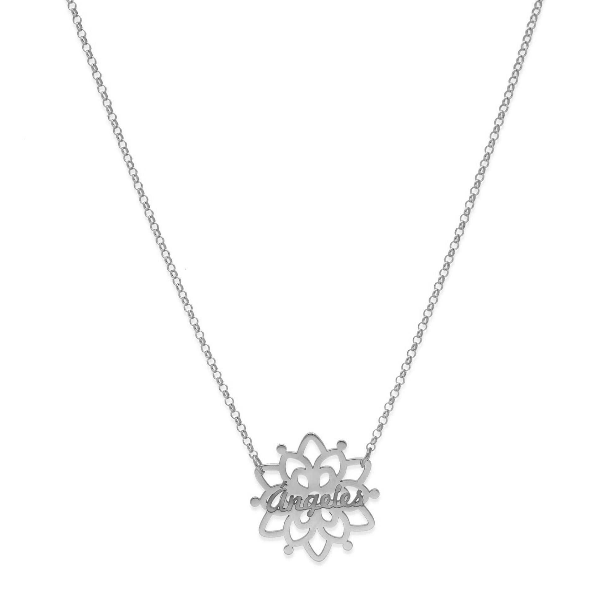 Colgante Copo de Nieve en Plata de Ley 925 y baño Oro 18k