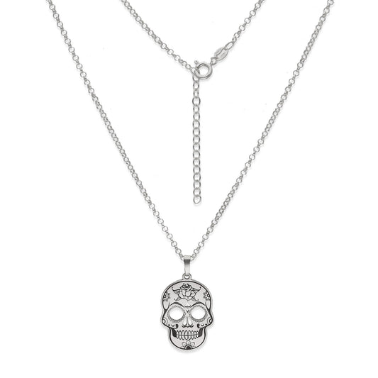 Colgante Calavera Mexicana en Plata de Ley 925