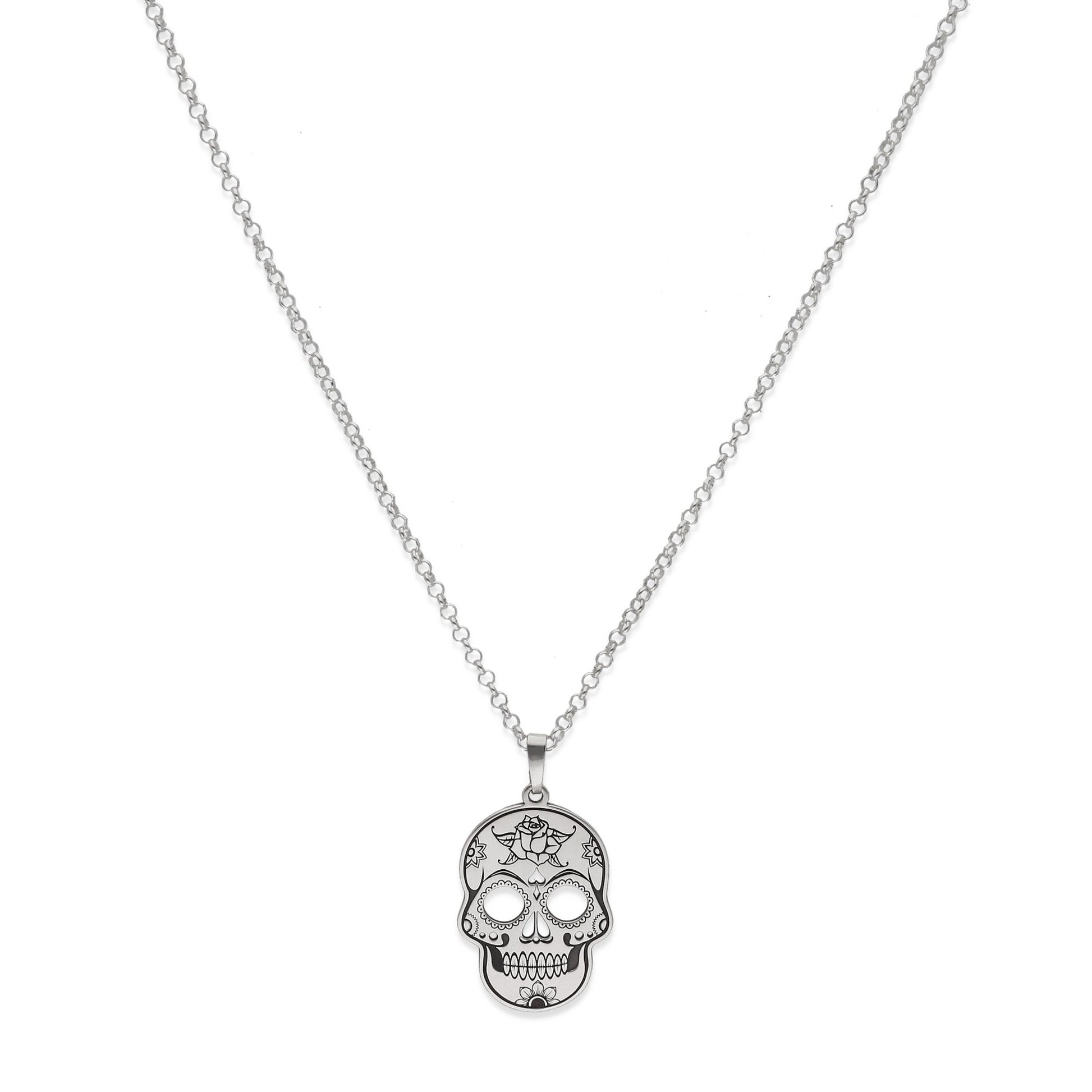 Colgante Calavera Mexicana en Plata de Ley 925 y baño Oro 18k