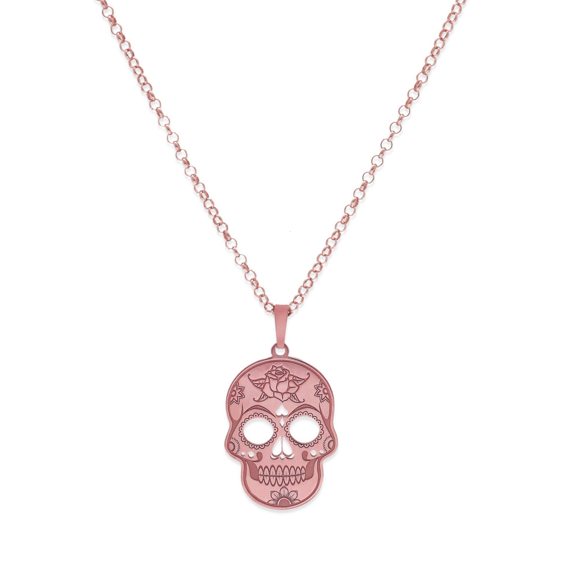 Colgante Calavera Mexicana en Plata de Ley 925 y baño Oro 18k