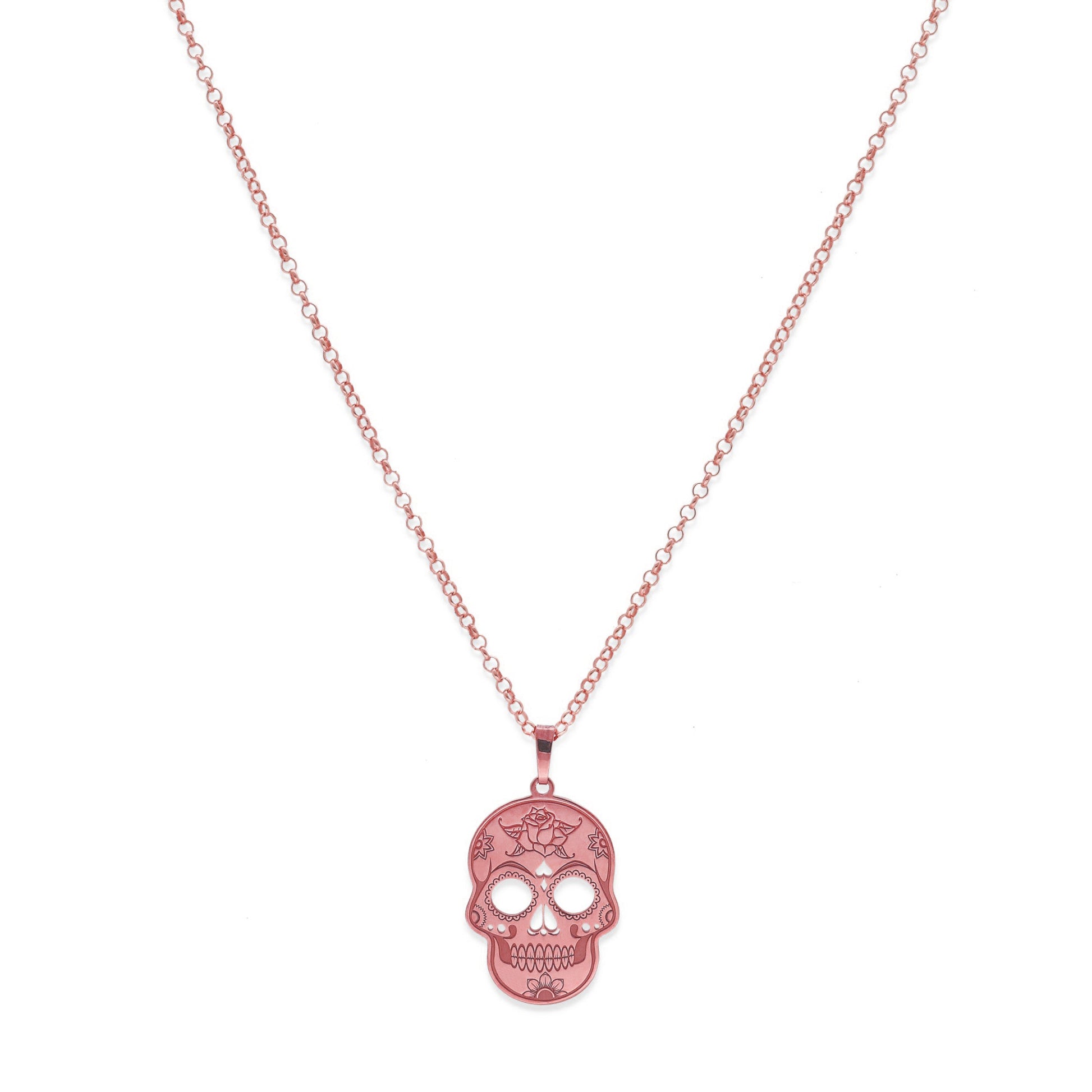 Colgante Calavera Mexicana en Plata de Ley 925 y baño Oro 18k