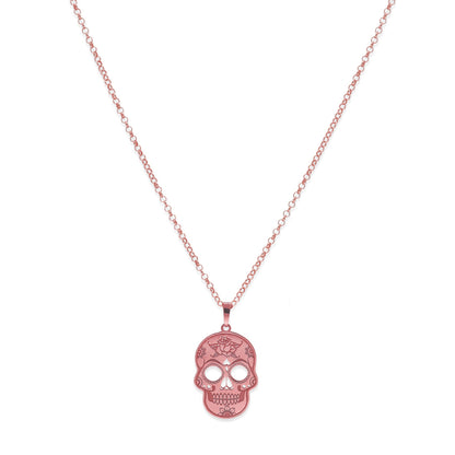 Colgante Calavera Mexicana en Plata de Ley 925 y baño Oro 18k