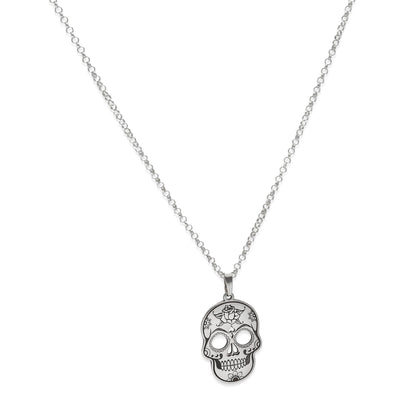 Colgante Calavera Mexicana en Plata de Ley 925 y baño Oro rosa 18k