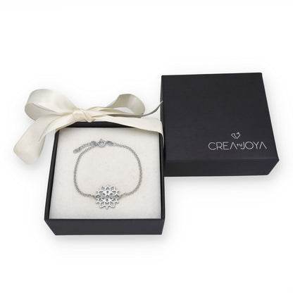 Pulsera Copo de Nieve en Plata de Ley 925
