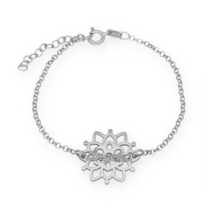 Pulsera Copo de Nieve en Plata de Ley 925