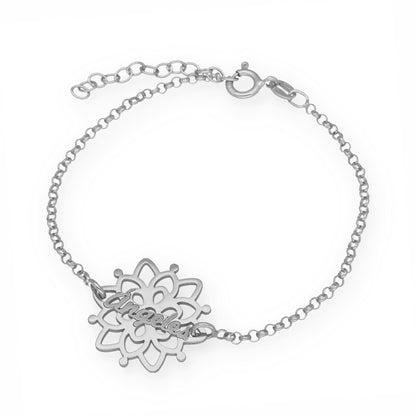 Pulsera Copo de Nieve en Plata de Ley 925