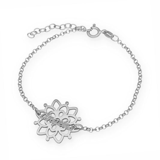 Pulsera Copo de Nieve en Plata de Ley 925