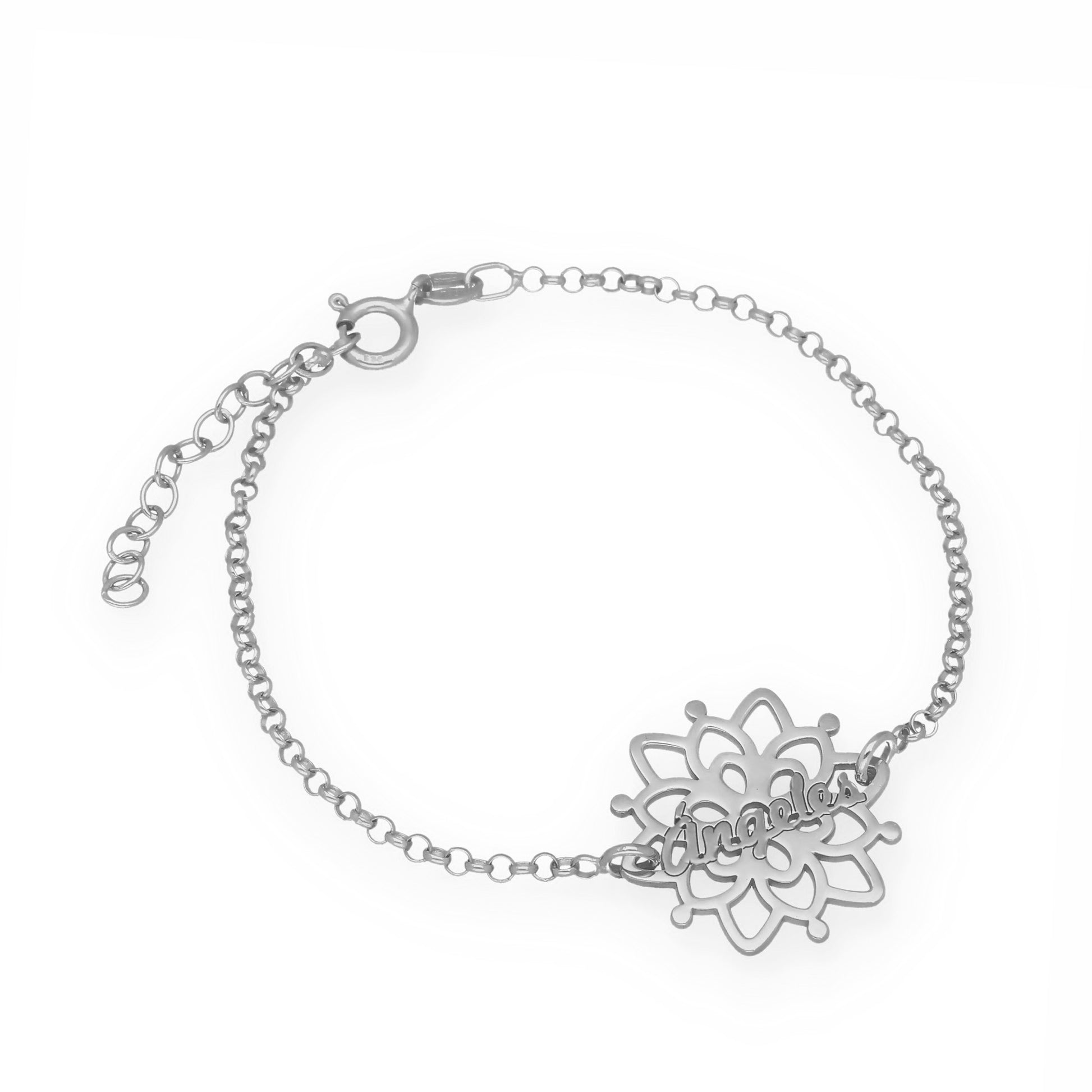 Pulsera Copo de Nieve en Plata de Ley 925 y baño Oro 18k