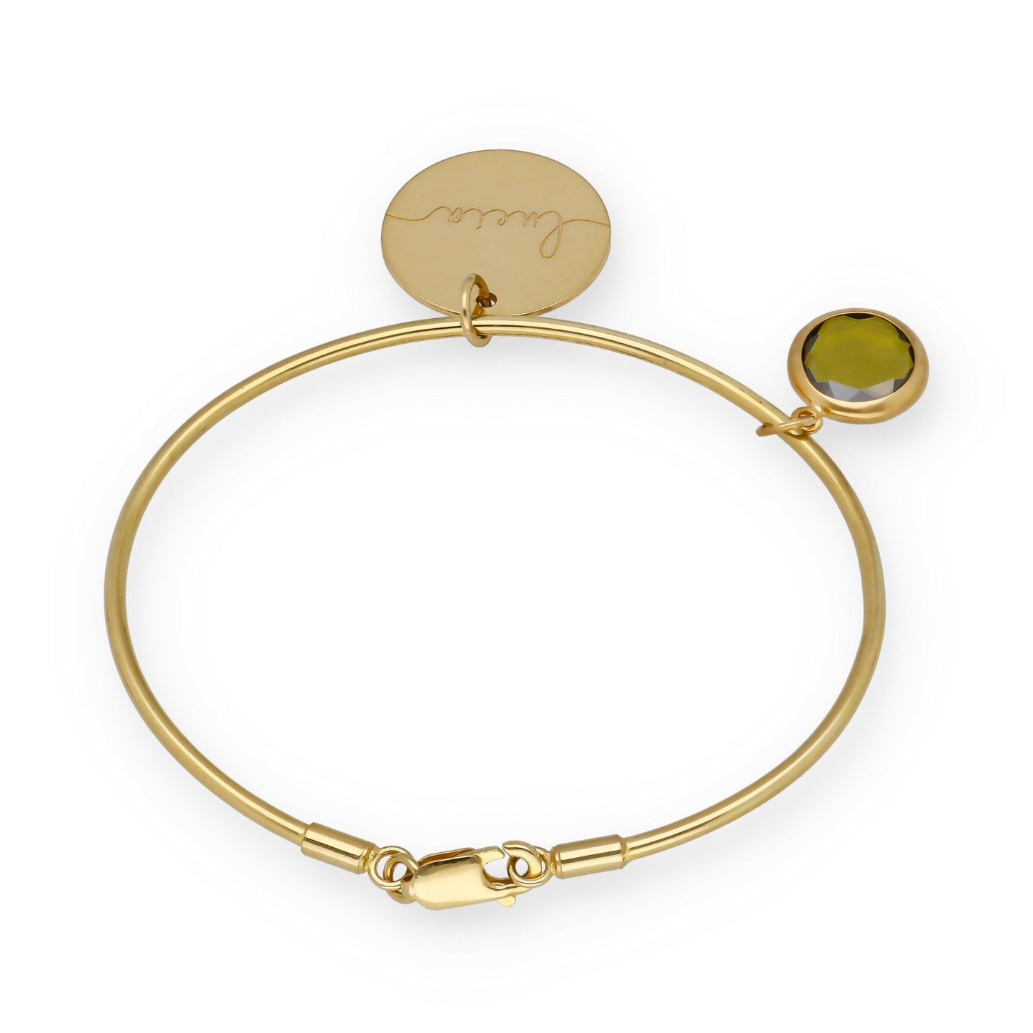 Pulsera Stone Rígida en Plata de Ley 925 y baño Oro 18k