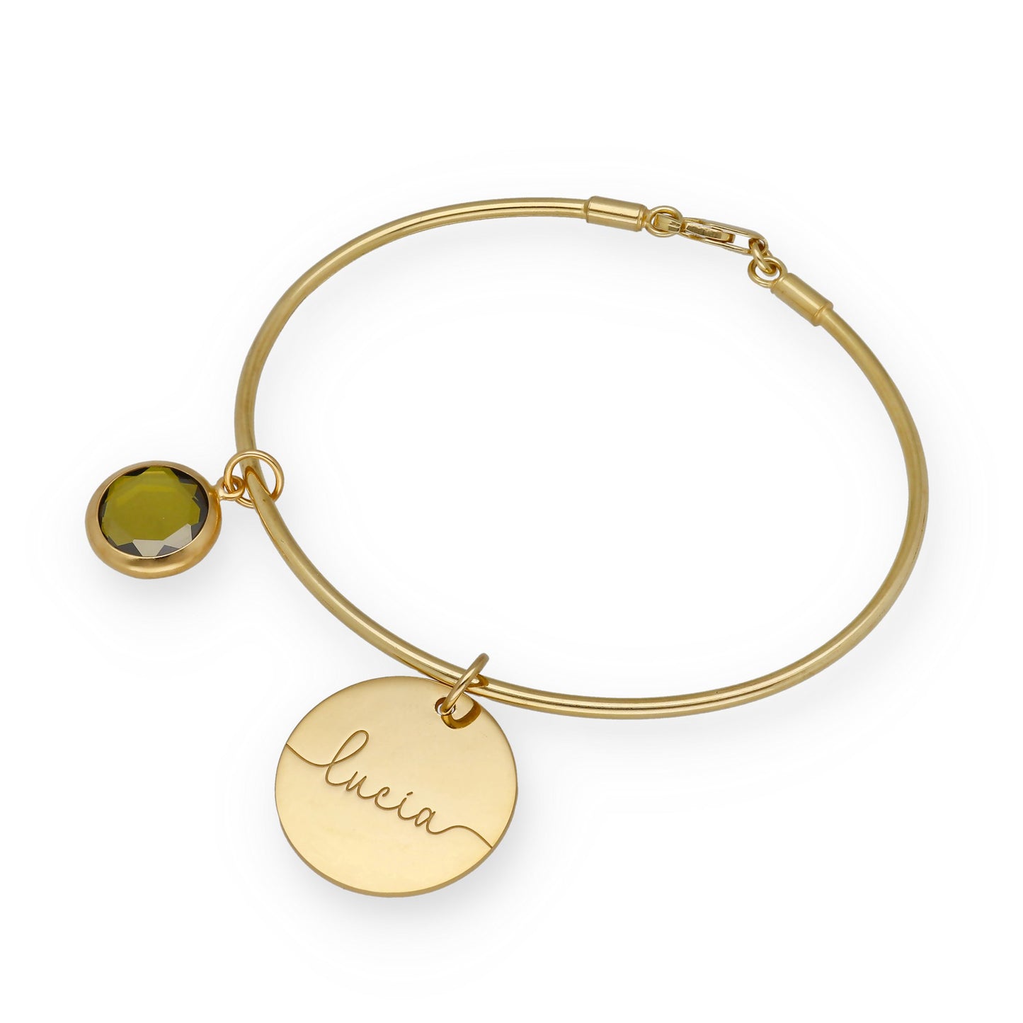 Pulsera Stone Rígida en Plata de Ley 925 y baño Oro rosa 18k