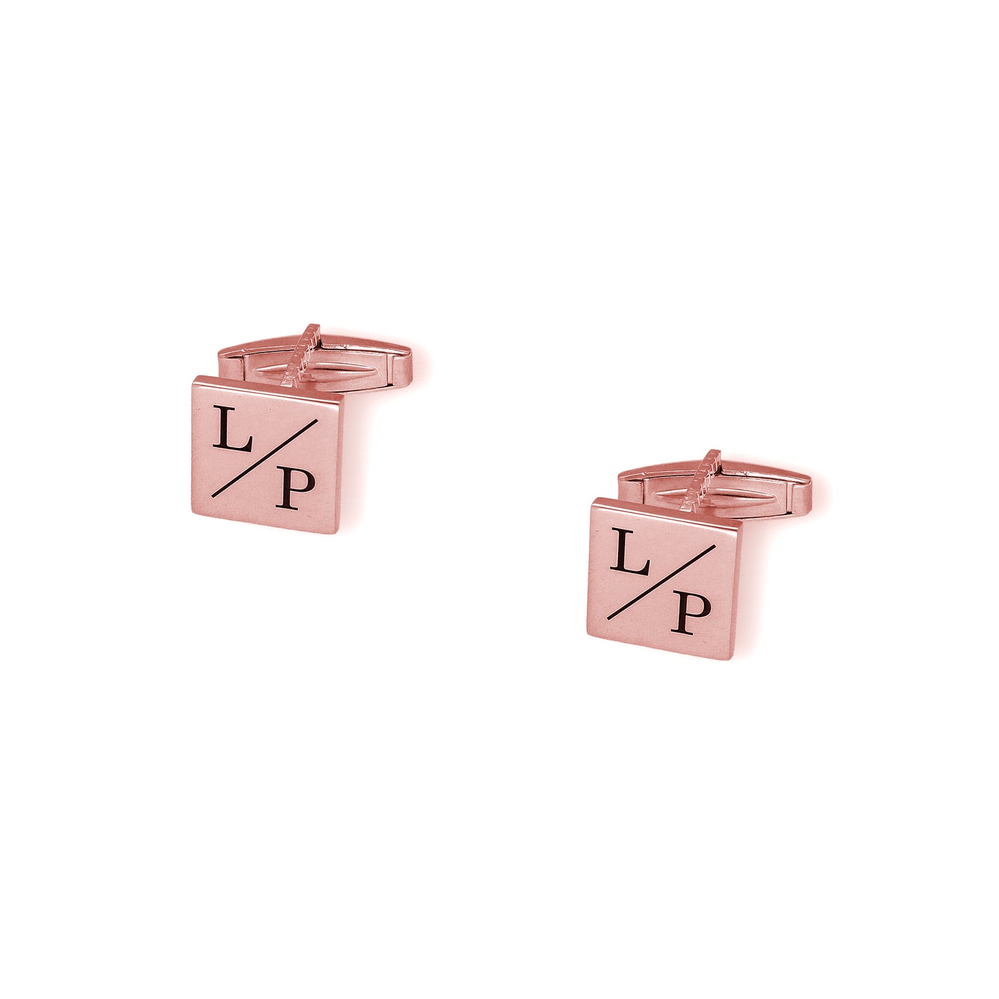 Gemelos Damon en Plata de Ley 925 y baño Oro rosa 18k