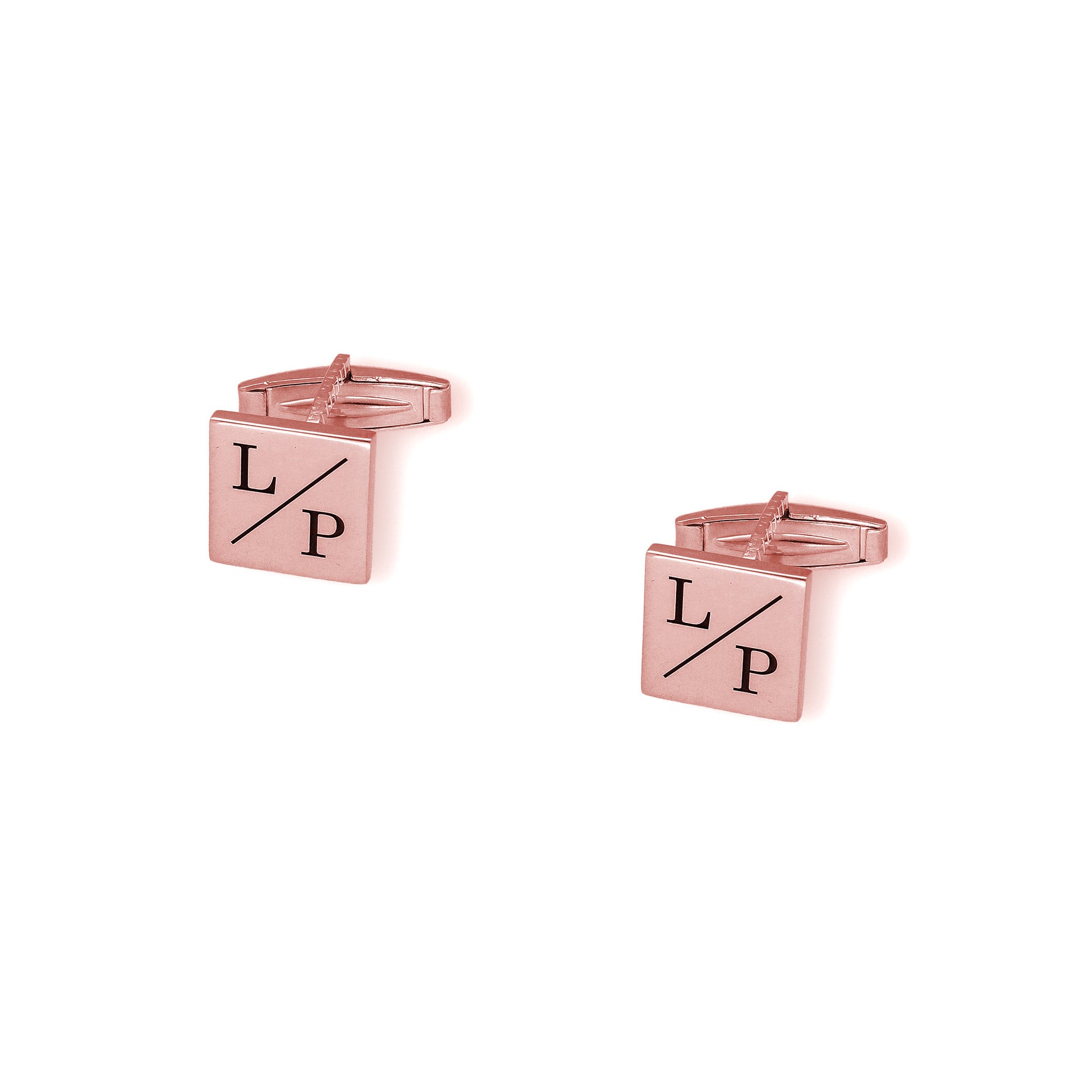 Gemelos Damon en Plata de Ley 925 y baño Oro rosa 18k