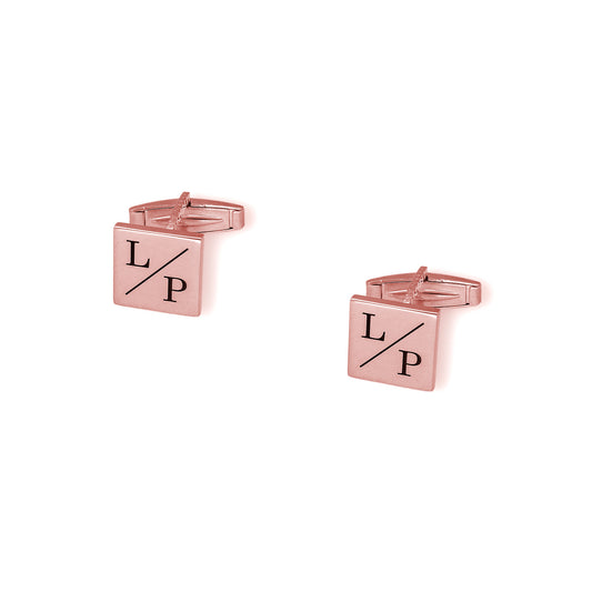 Gemelos Damon en Plata de Ley 925 y baño Oro rosa 18k