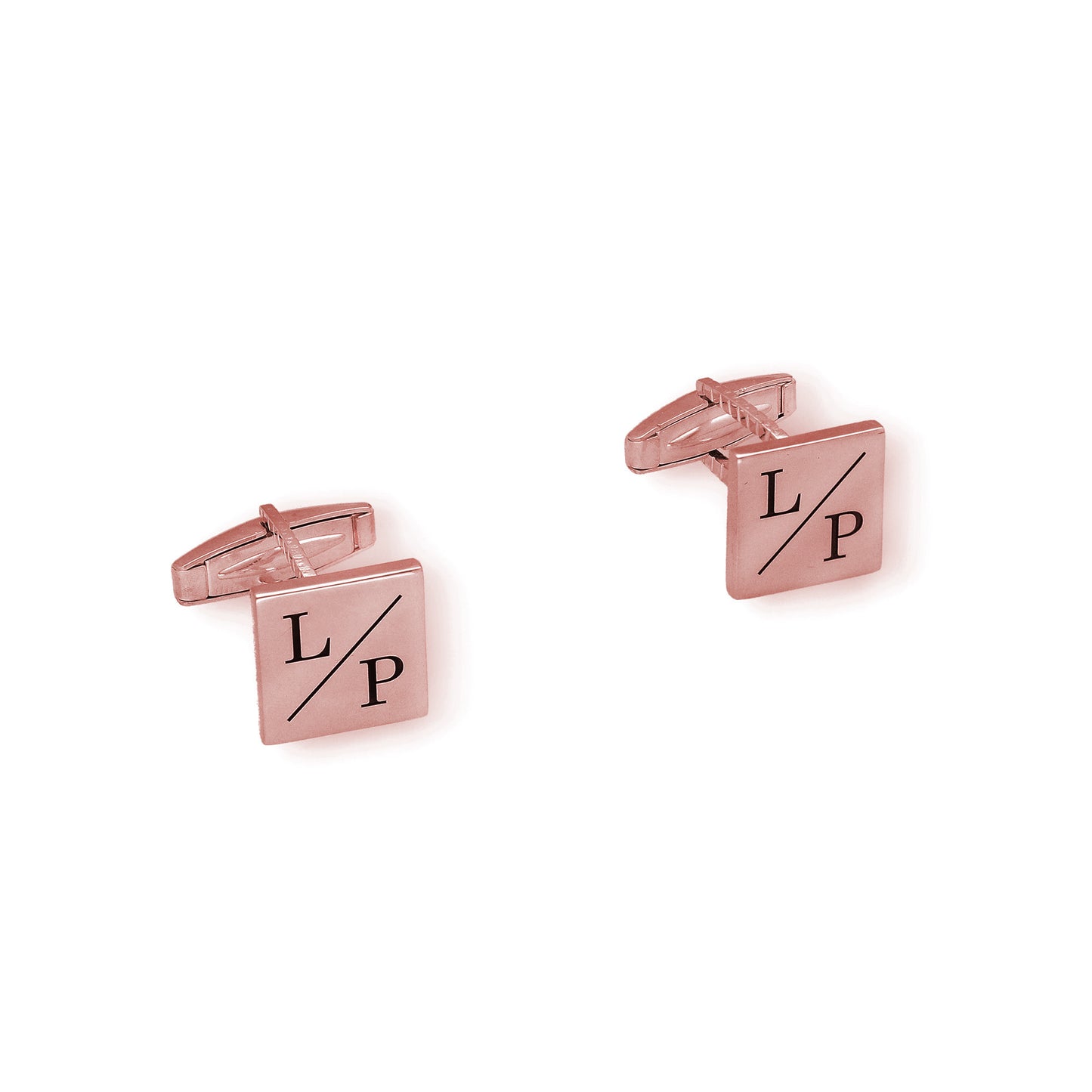 Gemelos Damon en Plata de Ley 925 y baño Oro rosa 18k