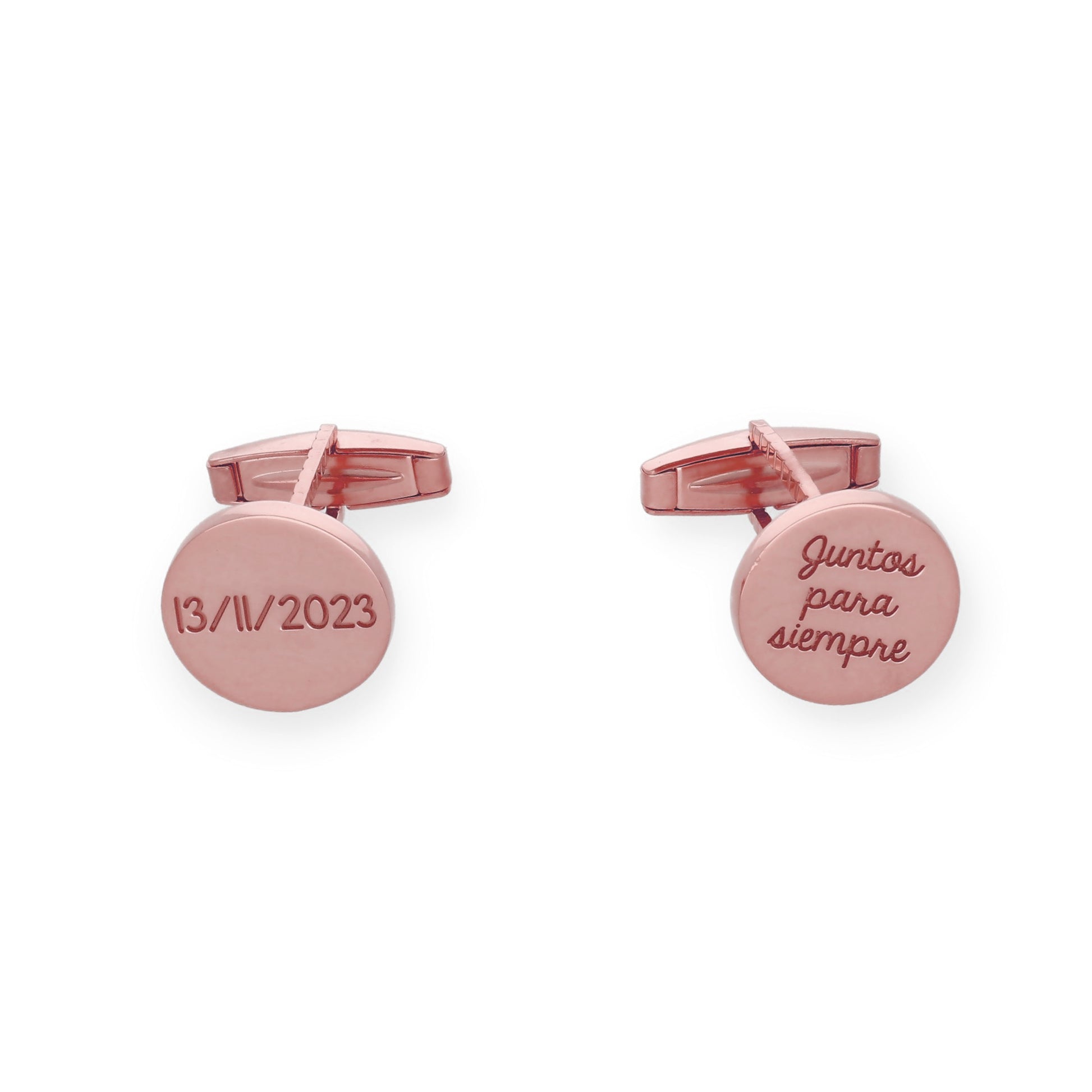 Gemelos Sandro en Plata de Ley 925 y baño Oro rosa 18k