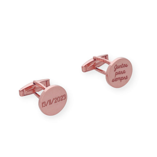 Gemelos Sandro en Plata de Ley 925 y baño Oro rosa 18k