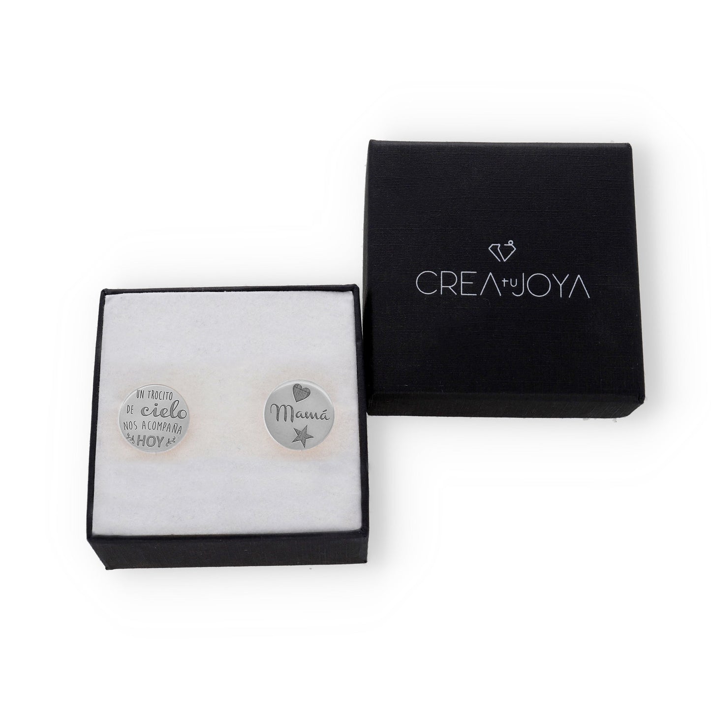 Gemelos Cielo en Plata de Ley 925 y baño Oro rosa 18k