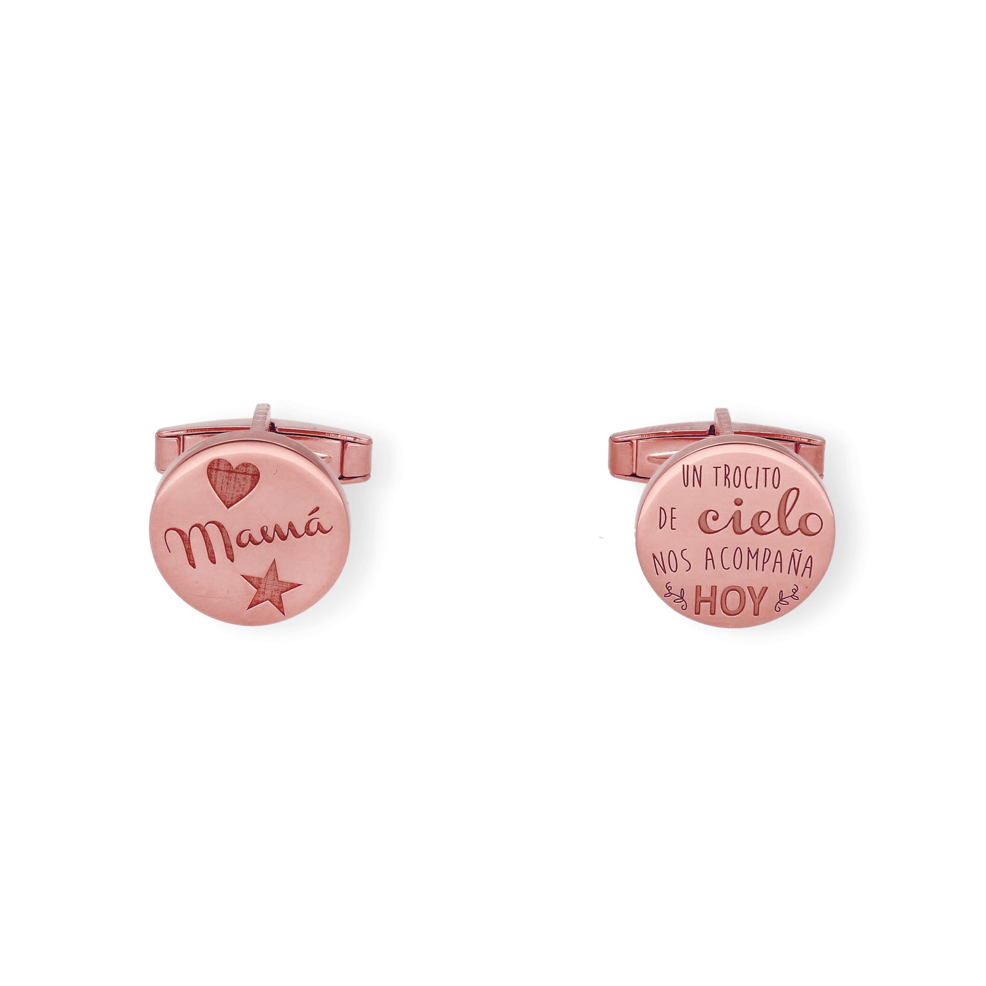 Gemelos Cielo en Plata de Ley 925 y baño Oro rosa 18k