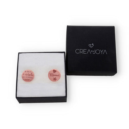 Gemelos Cielo en Plata de Ley 925 y baño Oro rosa 18k