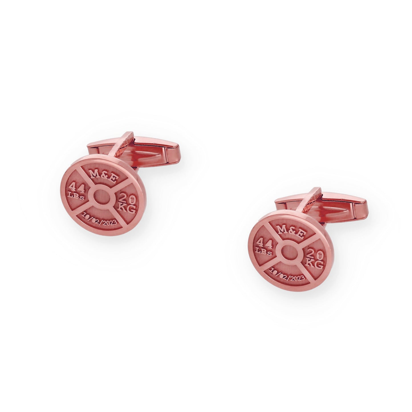 Gemelos Mancuernas en Plata de Ley 925 y baño Oro rosa 18k