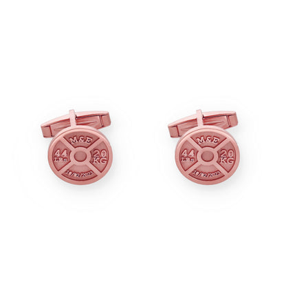 Gemelos Mancuernas en Plata de Ley 925 y baño Oro rosa 18k