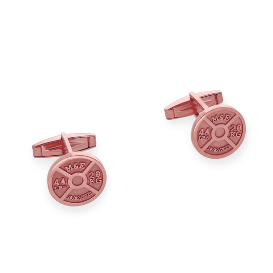 Gemelos Mancuernas en Plata de Ley 925 y baño Oro rosa 18k