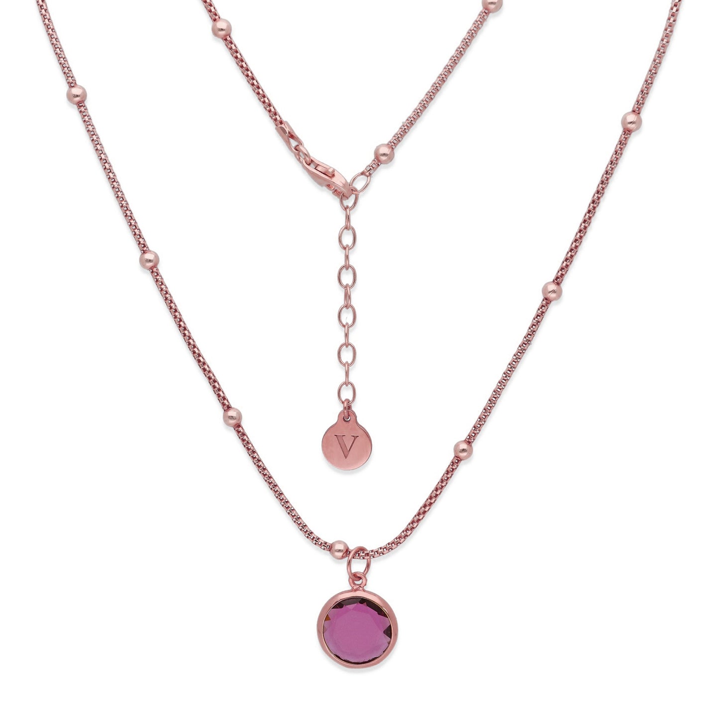 Colgante Lirio en Plata de Ley 925 y baño Oro rosa 18k