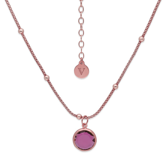 Colgante Lirio en Plata de Ley 925 y baño Oro rosa 18k