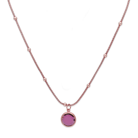 Colgante Lirio en Plata de Ley 925 y baño Oro rosa 18k