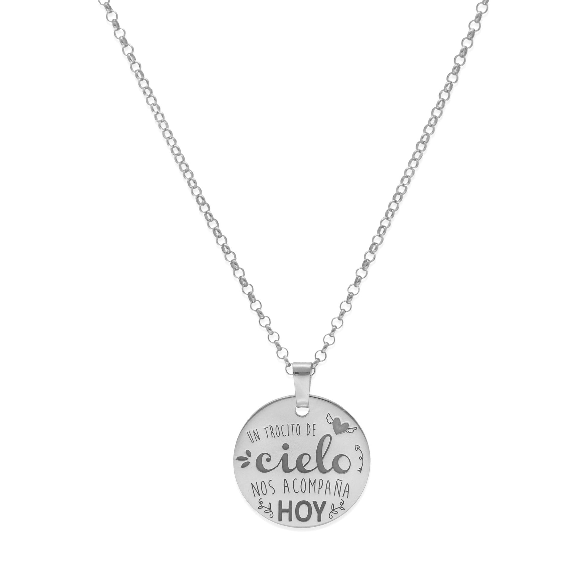 Colgante "Un Trocito de Cielo" en Plata de Ley 925 y Baño Oro rosa 18k