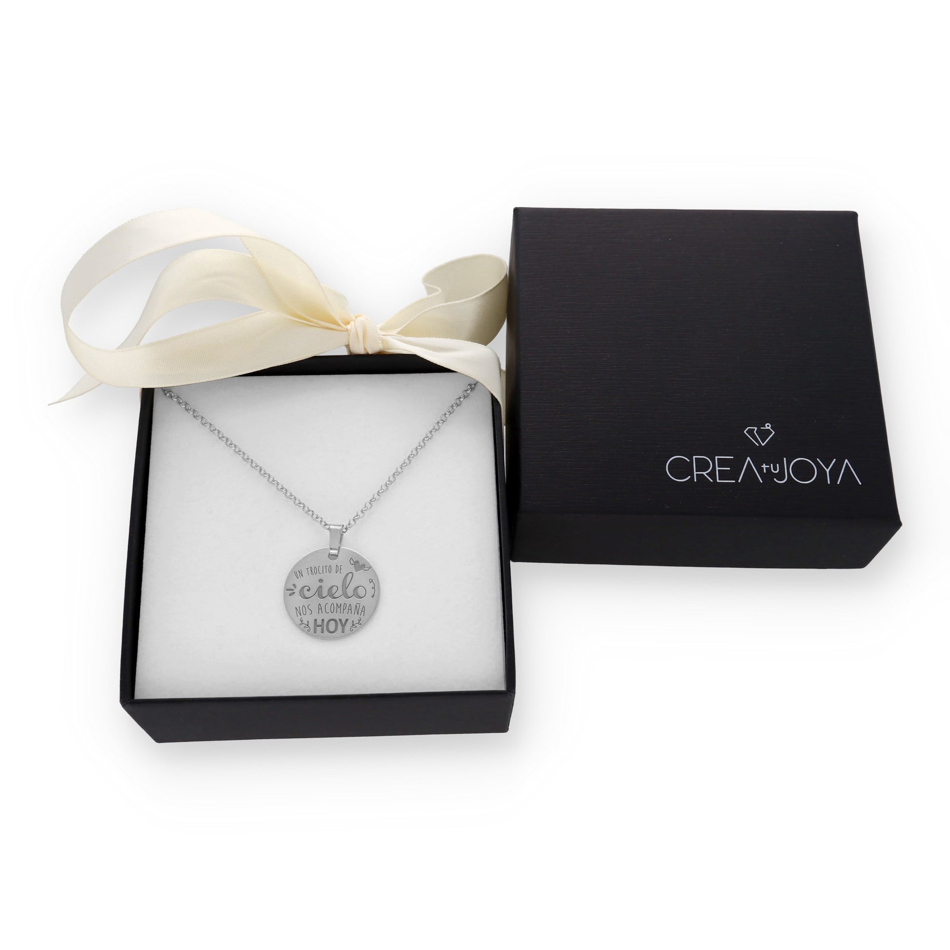 Colgante "Un Trocito de Cielo" en Plata de Ley 925 y Baño Oro rosa 18k
