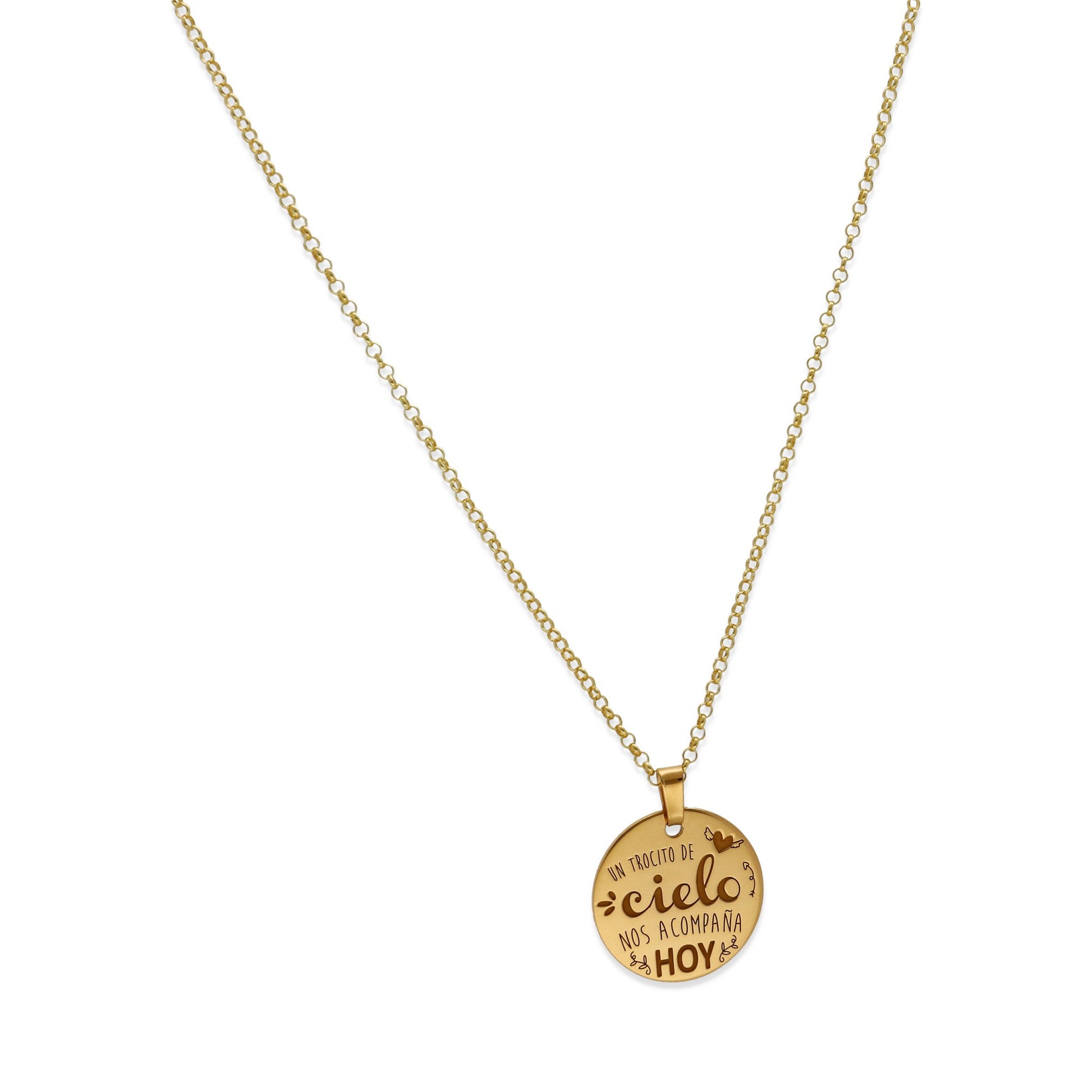 Colgante "Un Trocito de Cielo" en Plata de Ley 925 y Baño Oro rosa 18k