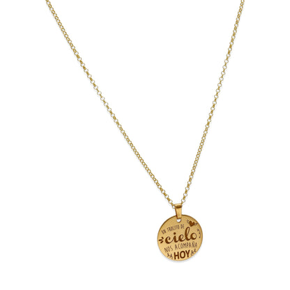 Colgante "Un Trocito de Cielo" en Plata de Ley 925 y Baño Oro rosa 18k