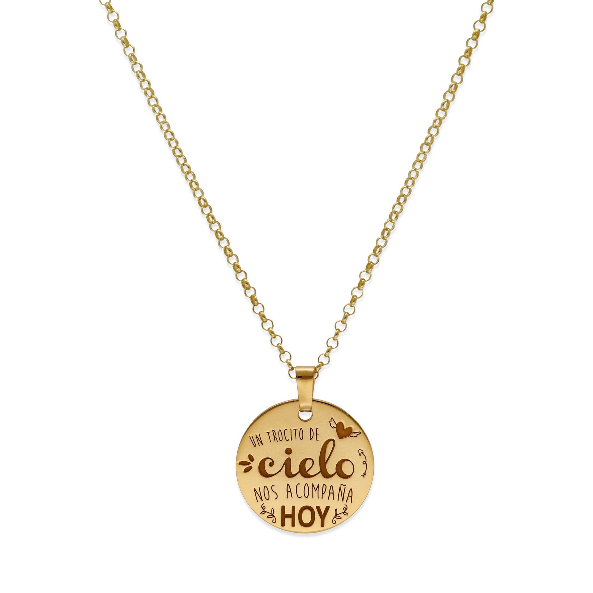 Colgante "Un Trocito de Cielo" en Plata de Ley 925 y Baño Oro rosa 18k