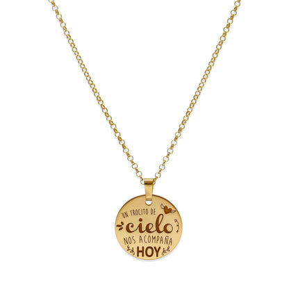 Colgante "Un Trocito de Cielo" en Plata de Ley 925 y Baño Oro rosa 18k