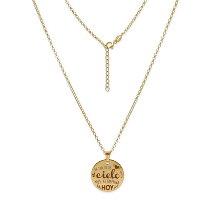 Colgante "Un Trocito de Cielo" en Plata de Ley 925 y Baño Oro rosa 18k