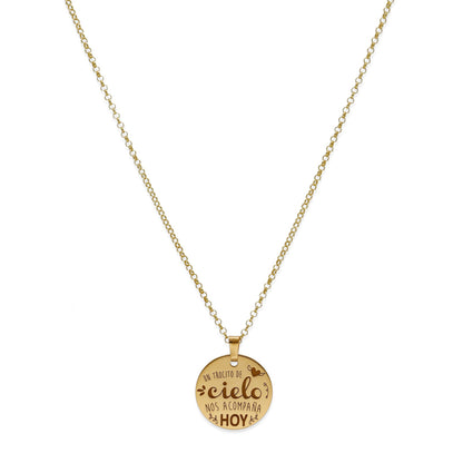 Colgante "Un Trocito de Cielo" en Plata de Ley 925 y Baño Oro rosa 18k