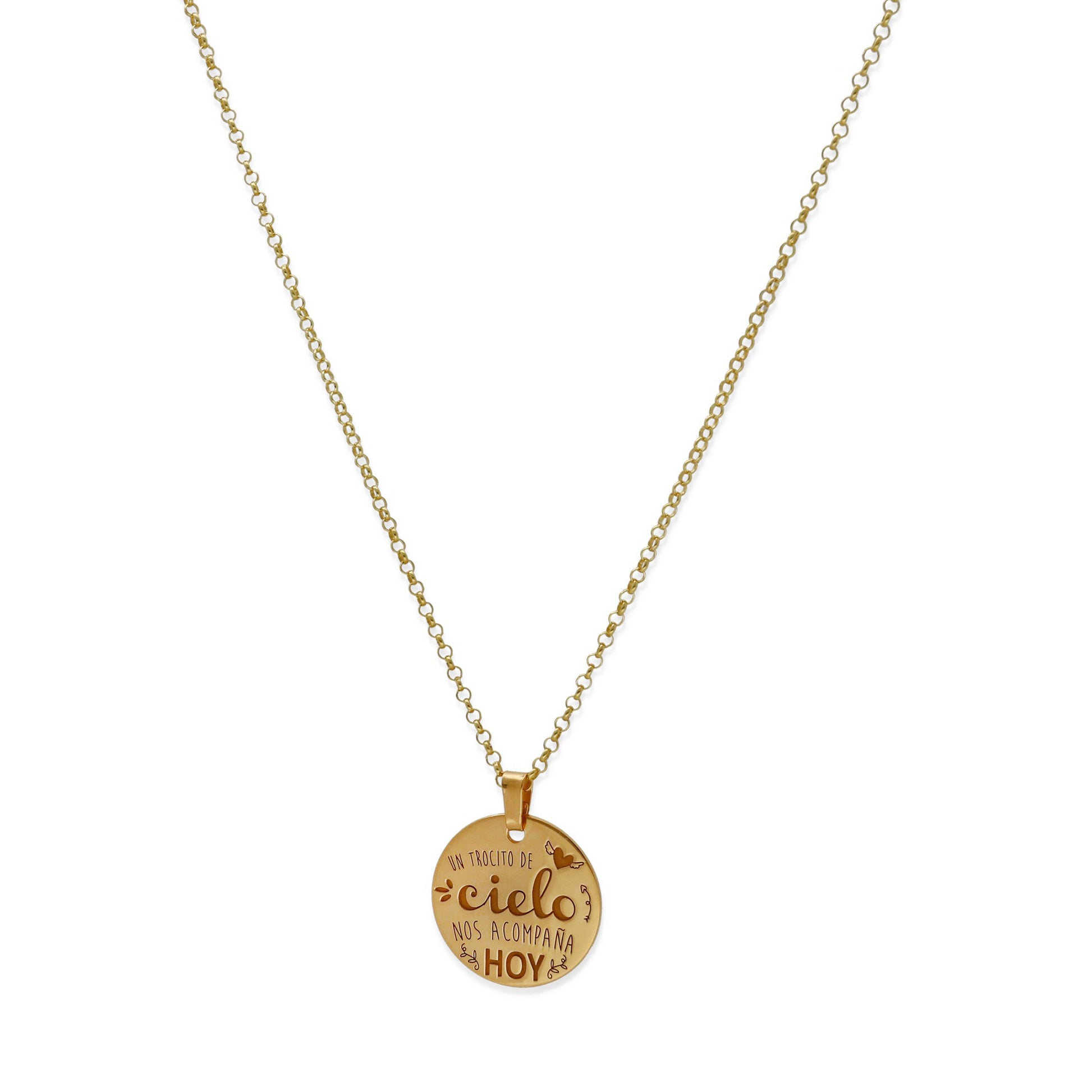 Colgante "Un Trocito de Cielo" en Plata de Ley 925 y Baño Oro rosa 18k